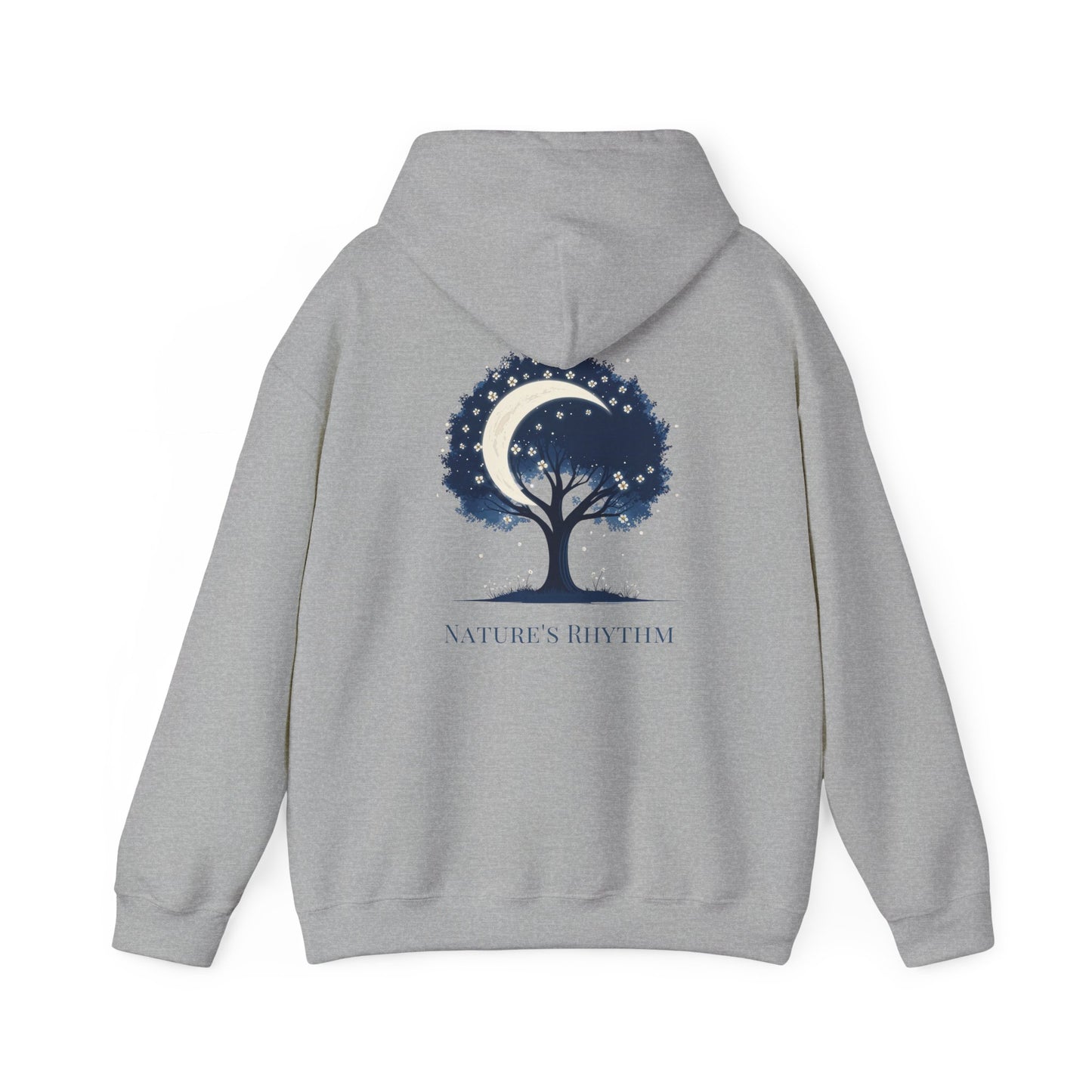 Sport Grey | Nature`s Rhythm Hoodie, back design view
