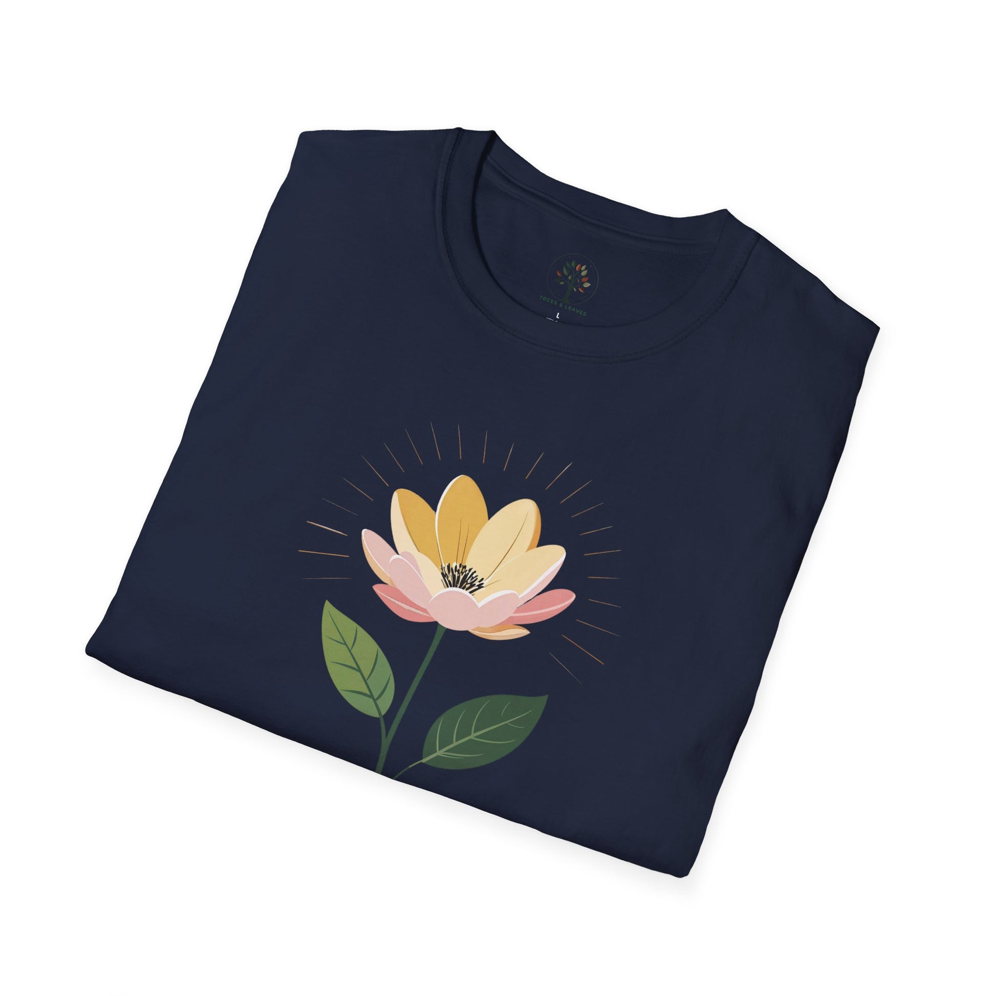 Navy | Bloom with Intention, folded view