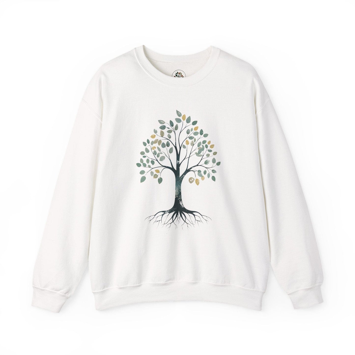 White | The Story Tree Sweatshirt, front view