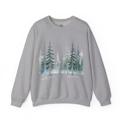 Sport Grey | Snowfall Forest Sweatshirt, front view