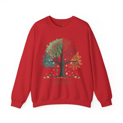 Red | Life in Cycles Sweatshirt, front view