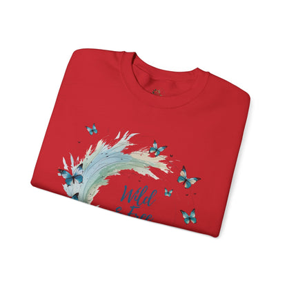 Red | Wild & Free Sweatshirt, folded view