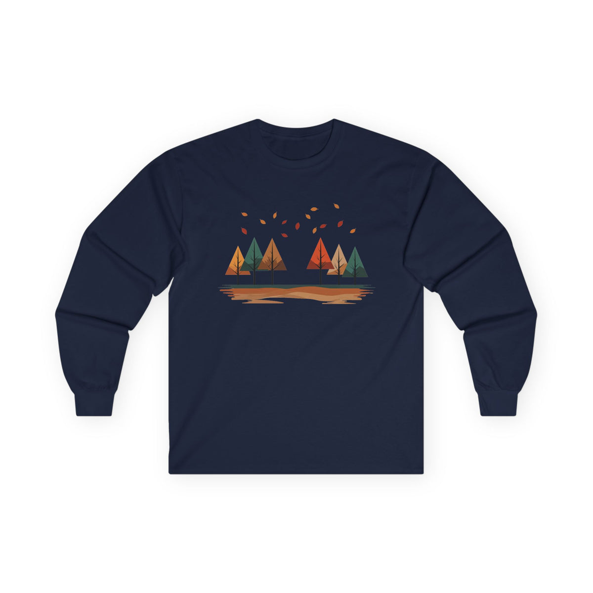 Navy | Horizon Fall Long Sleeve Tee, front view