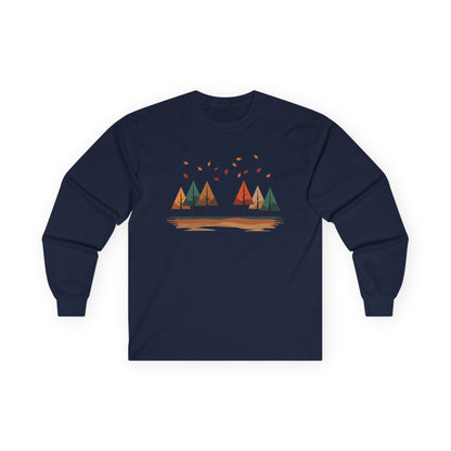 Navy | Horizon Fall Long Sleeve Tee, front view
