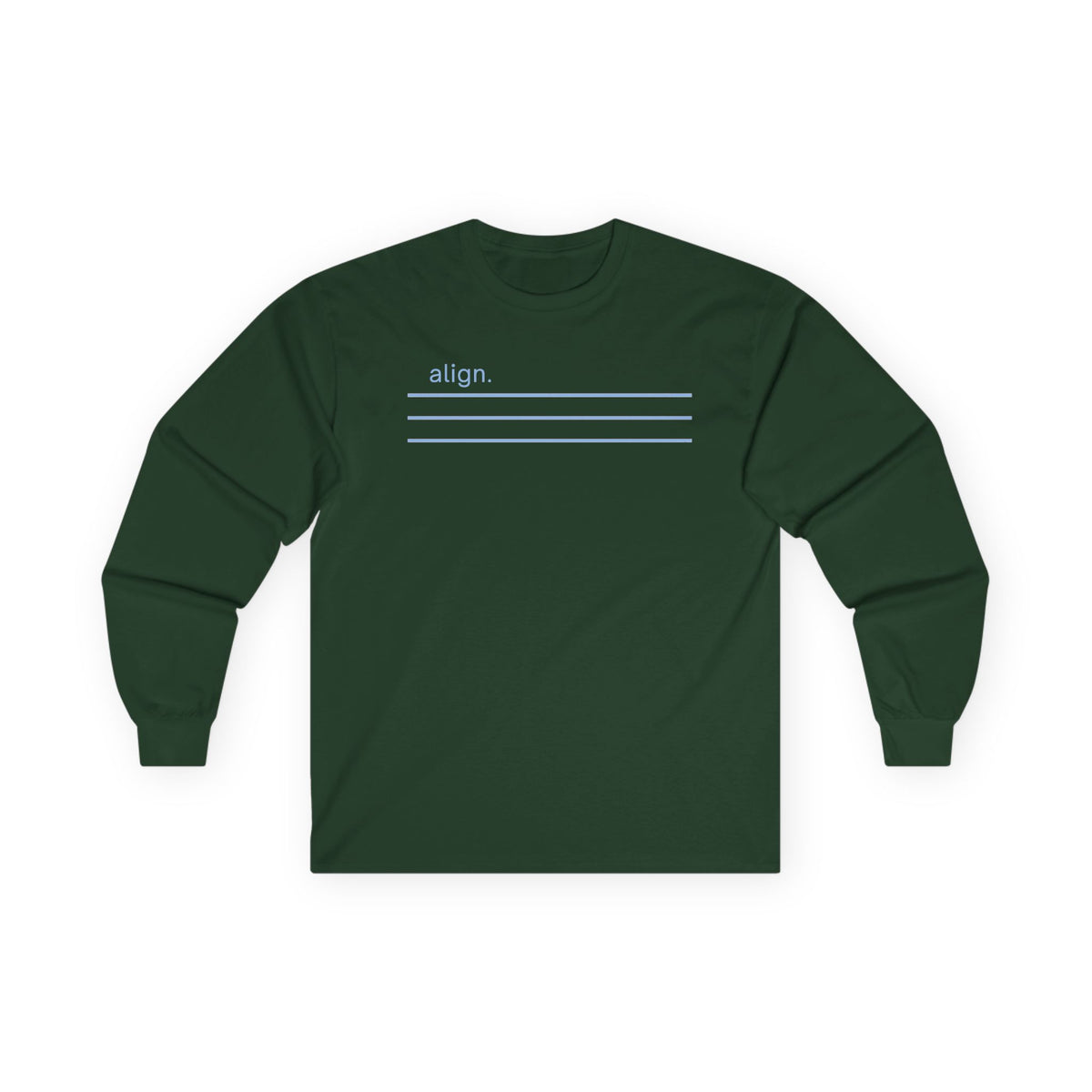 Forest Green | Align Long Sleeve Tee, front view