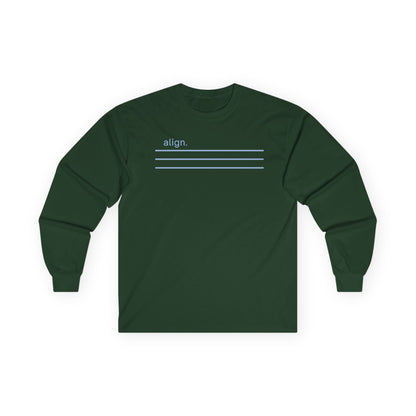 Forest Green | Align Long Sleeve Tee, front view