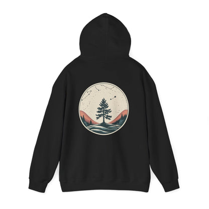 Black | Rooted in Stars Hoodie, back view 2