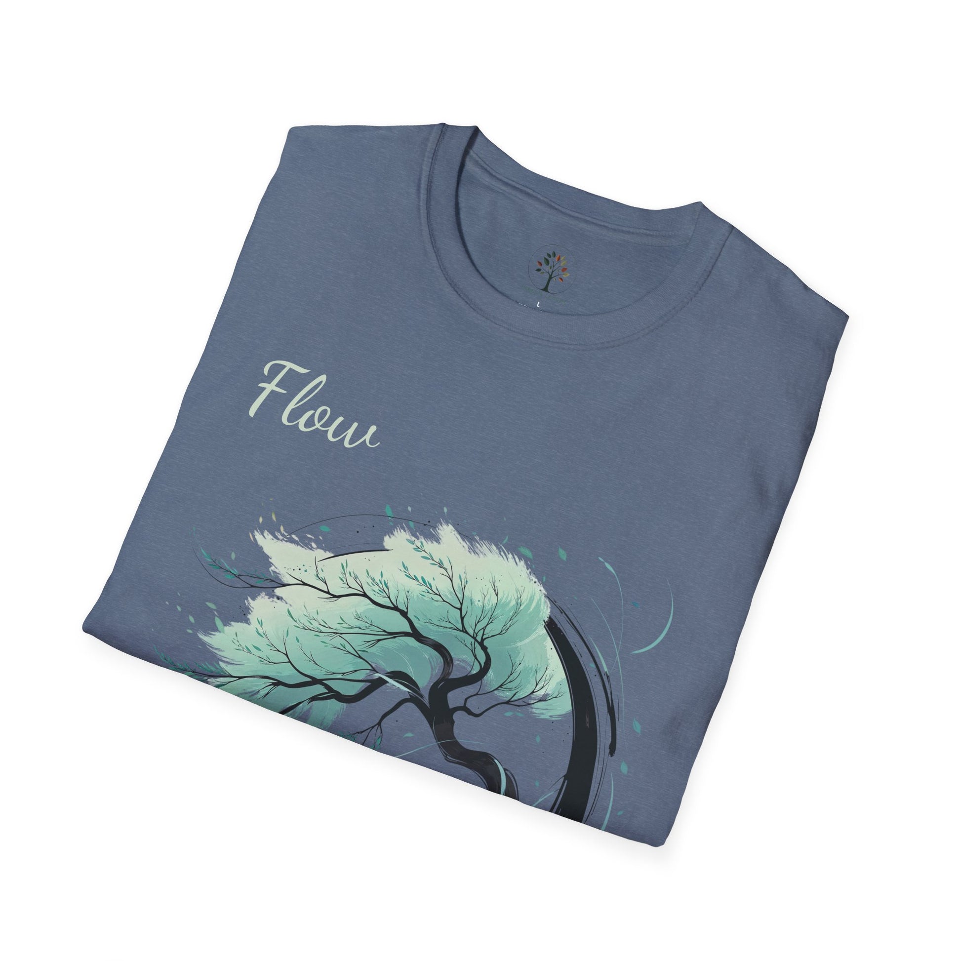 Heather Indigo | Flow, folded view