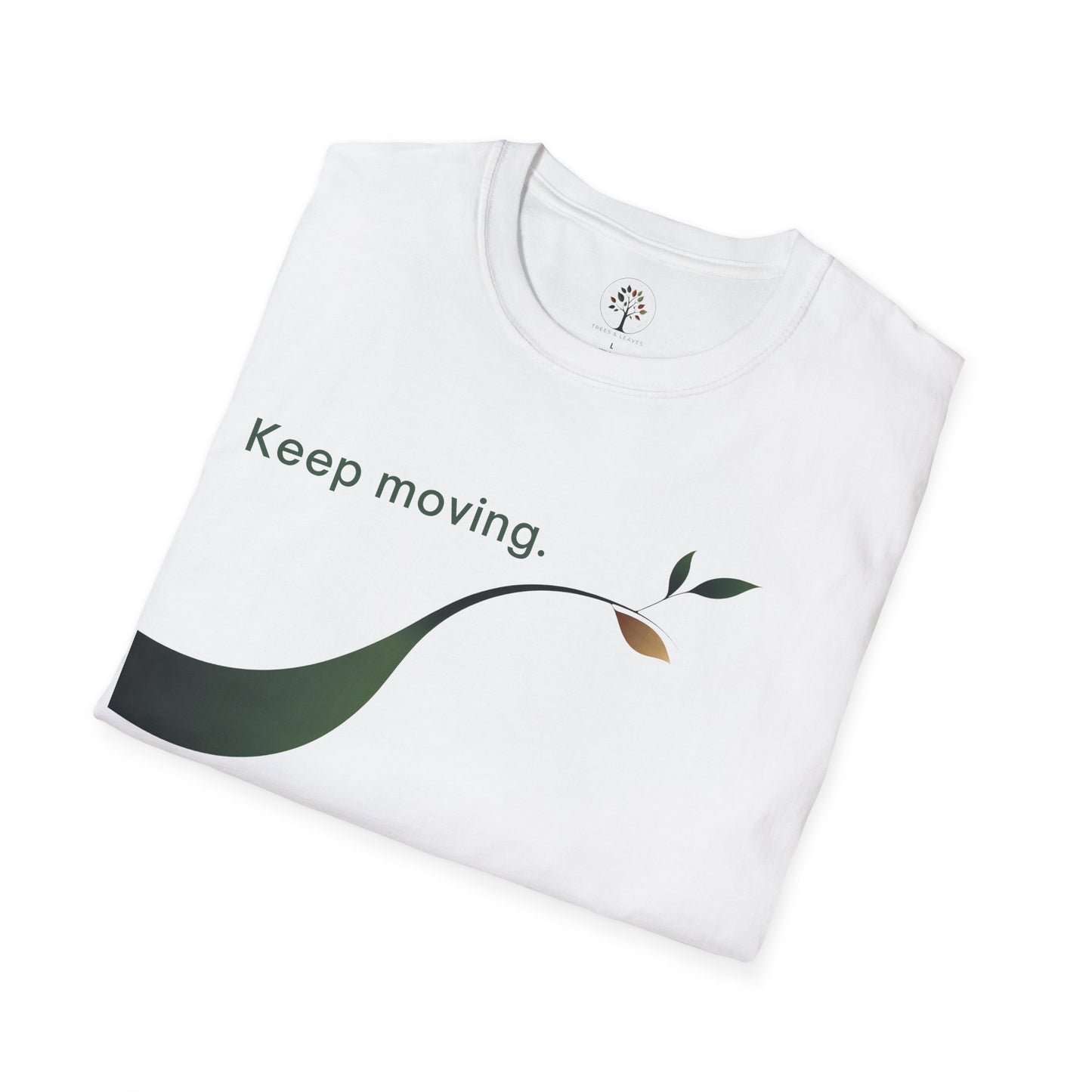 White | Keep Moving, folded view