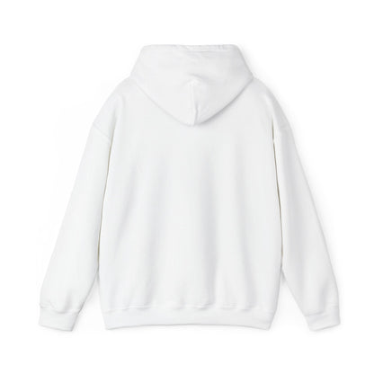 White | Small front logo Hoodie, back design view