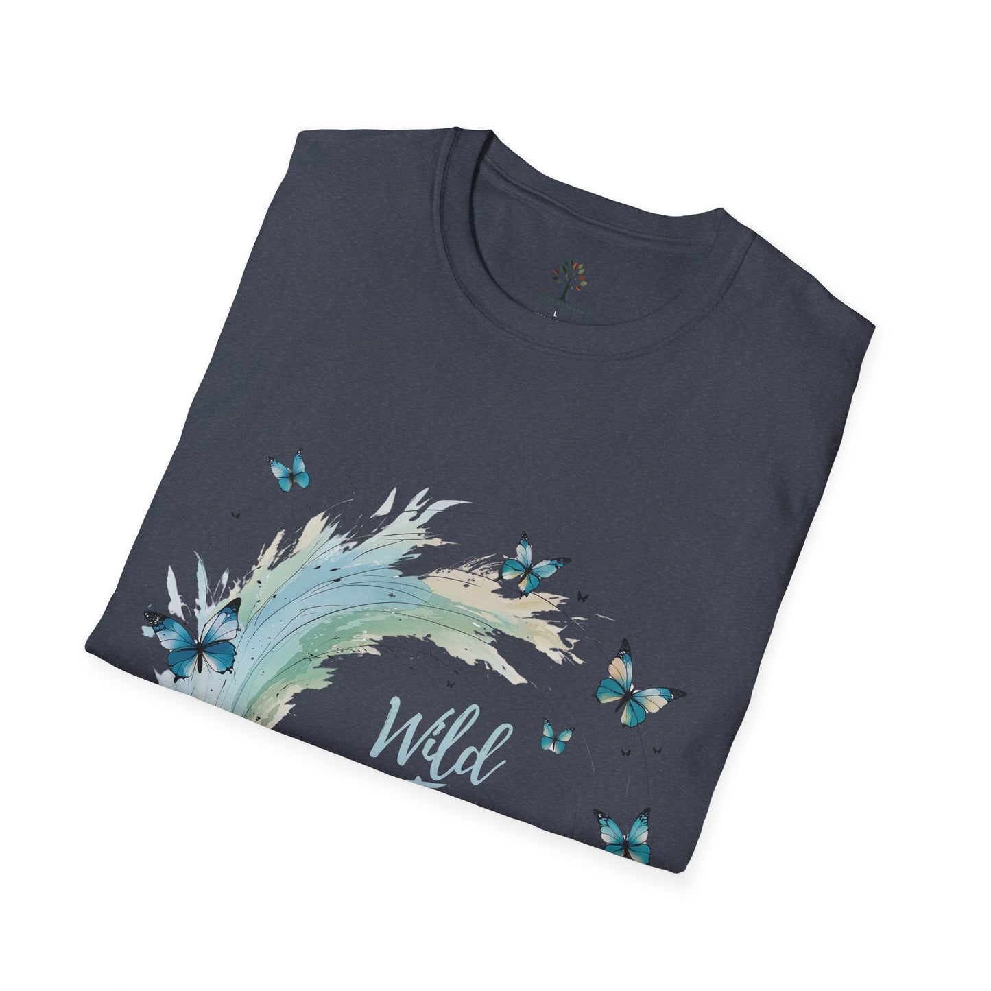 Heather Navy | Wild & Free, folded view