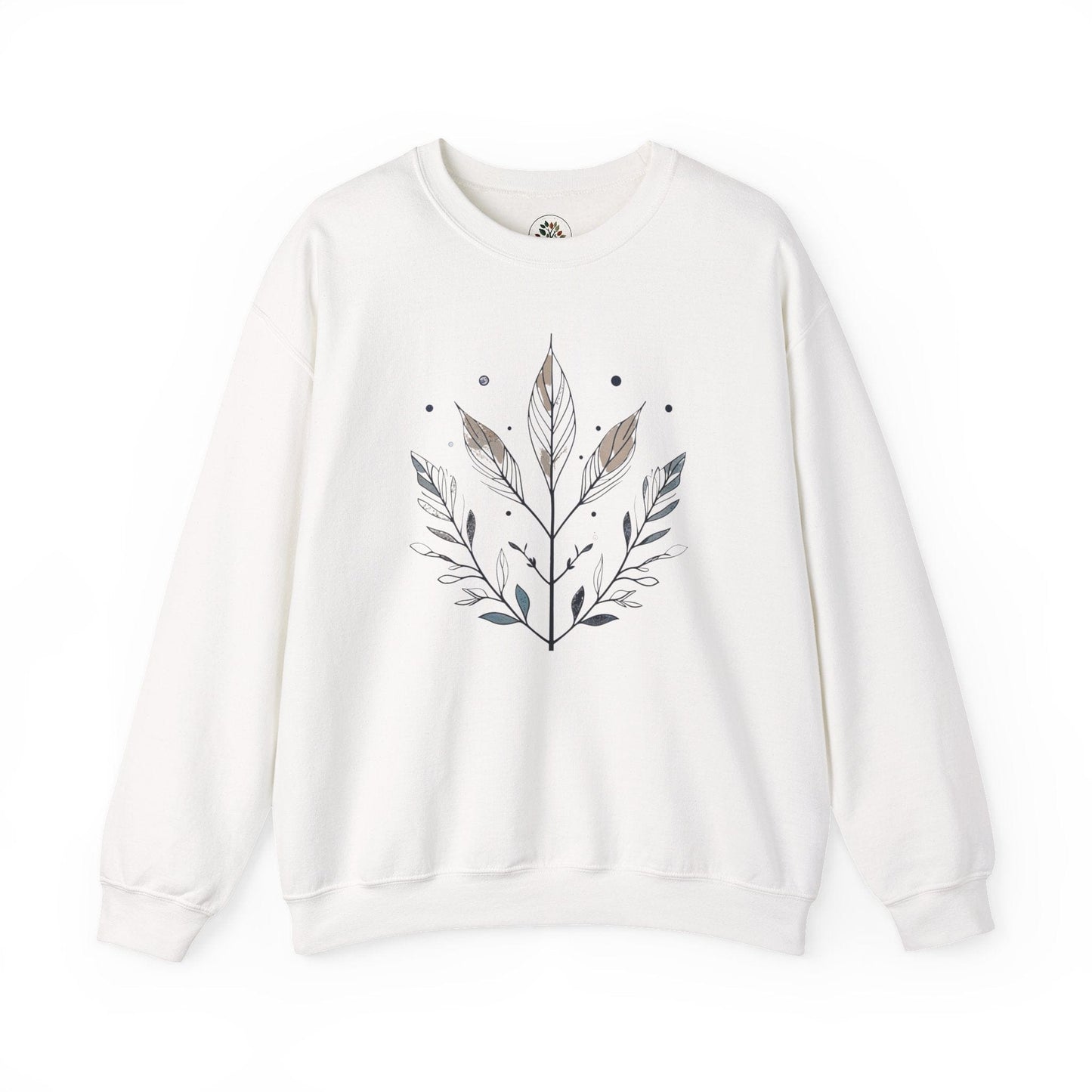 White | Olive Grace Sweatshirt, front view