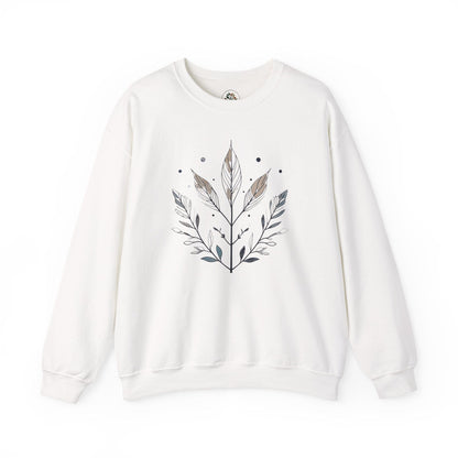 White | Olive Grace Sweatshirt, front view