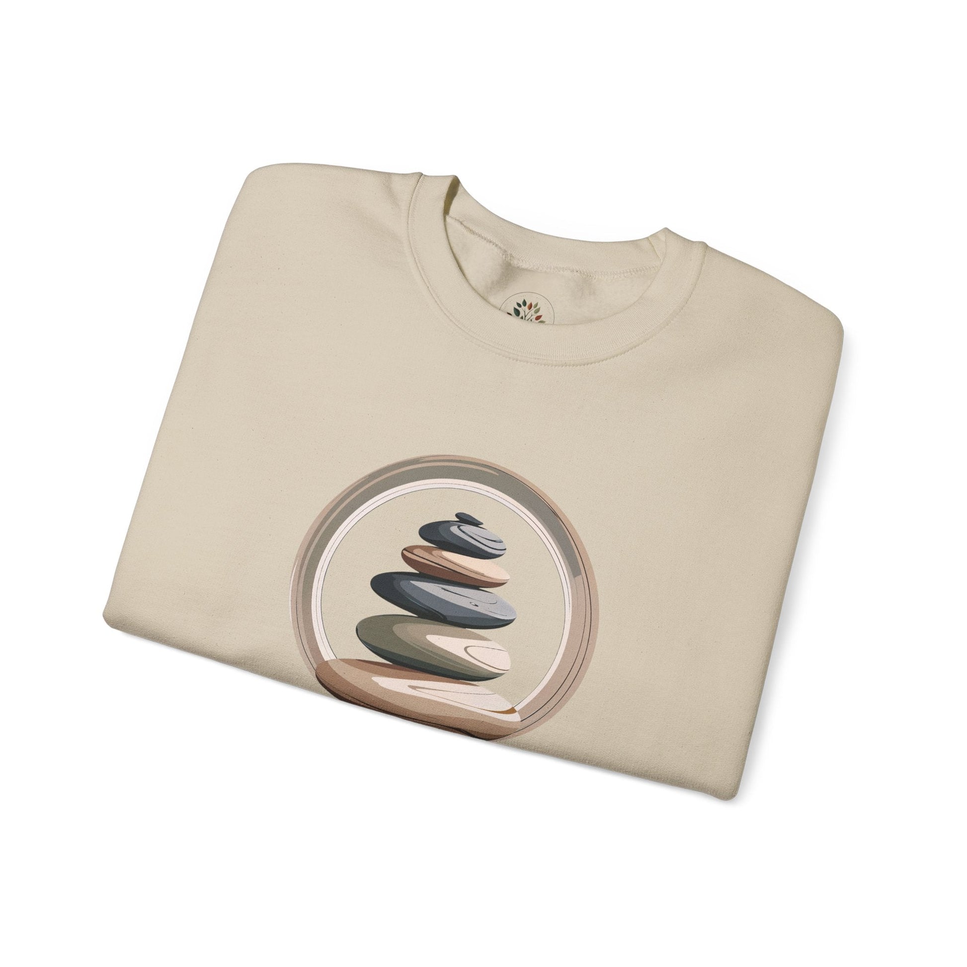 Sand | Still as Stone Sweatshirt, folded view