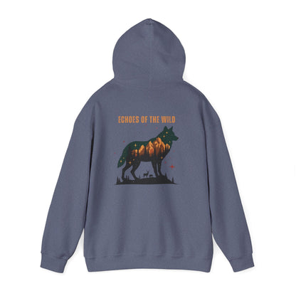Heather Navy | Echoes of the WIld Hoodie, back view 2