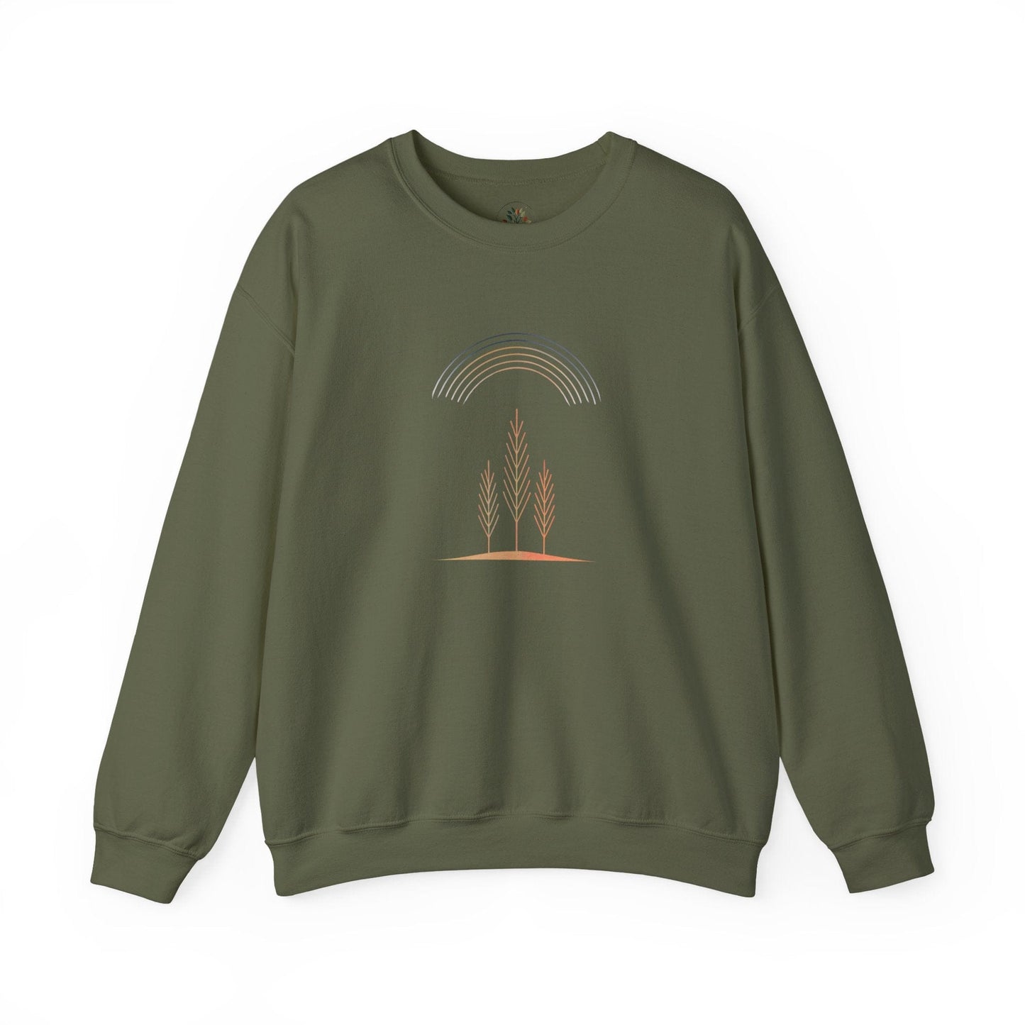 Military Green | Quiet Arc Sweatshirt, front view