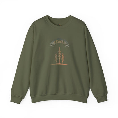 Military Green | Quiet Arc Sweatshirt, front view