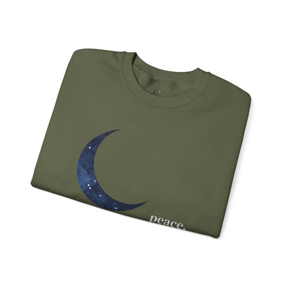 Military Green | Moonlit Peace Sweatshirt, folded view