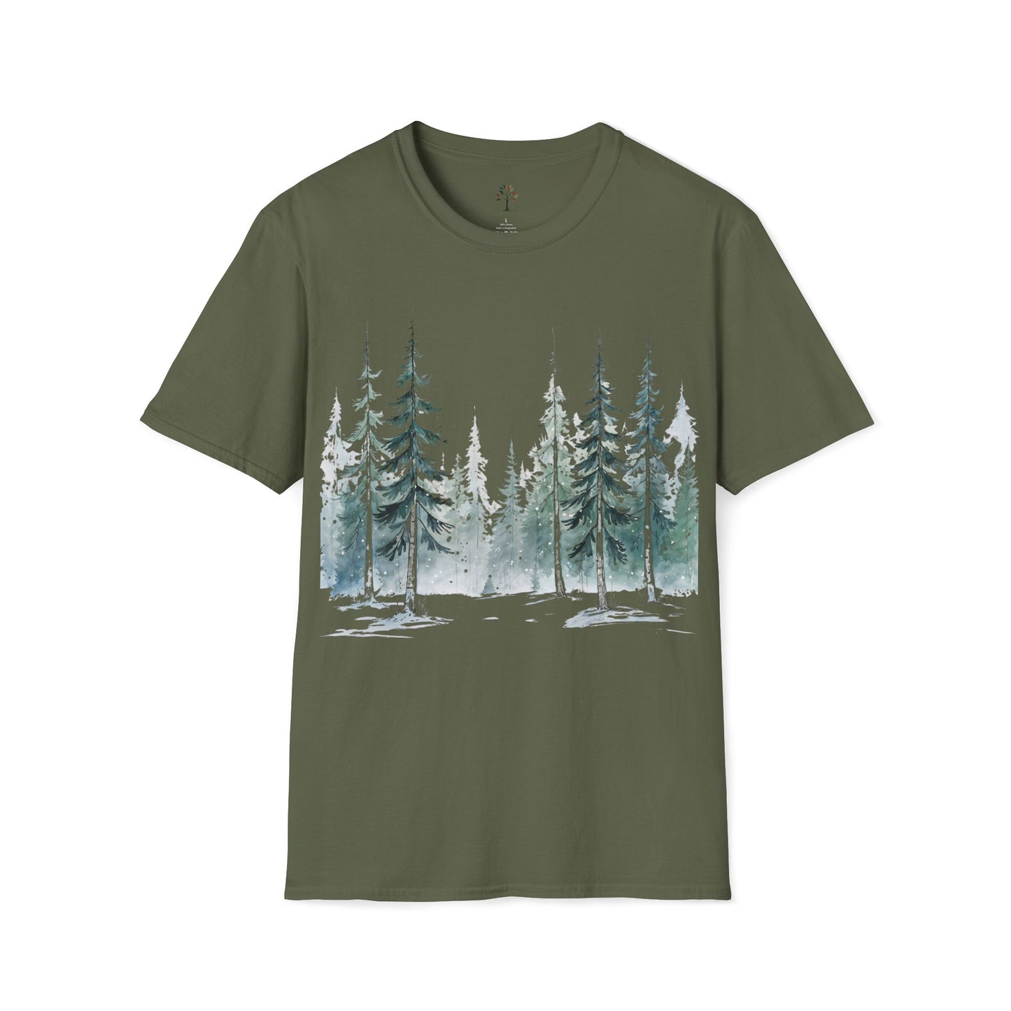 Military Green | Snowfall Forest, front view