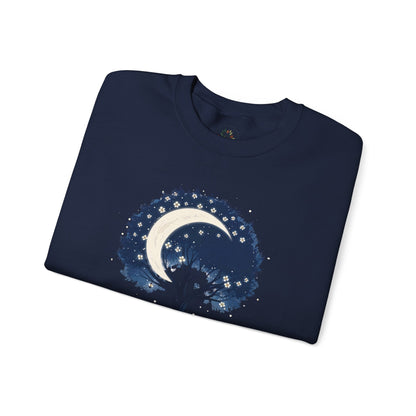 Navy | Nature`s Rhythm Sweatshirt, folded view