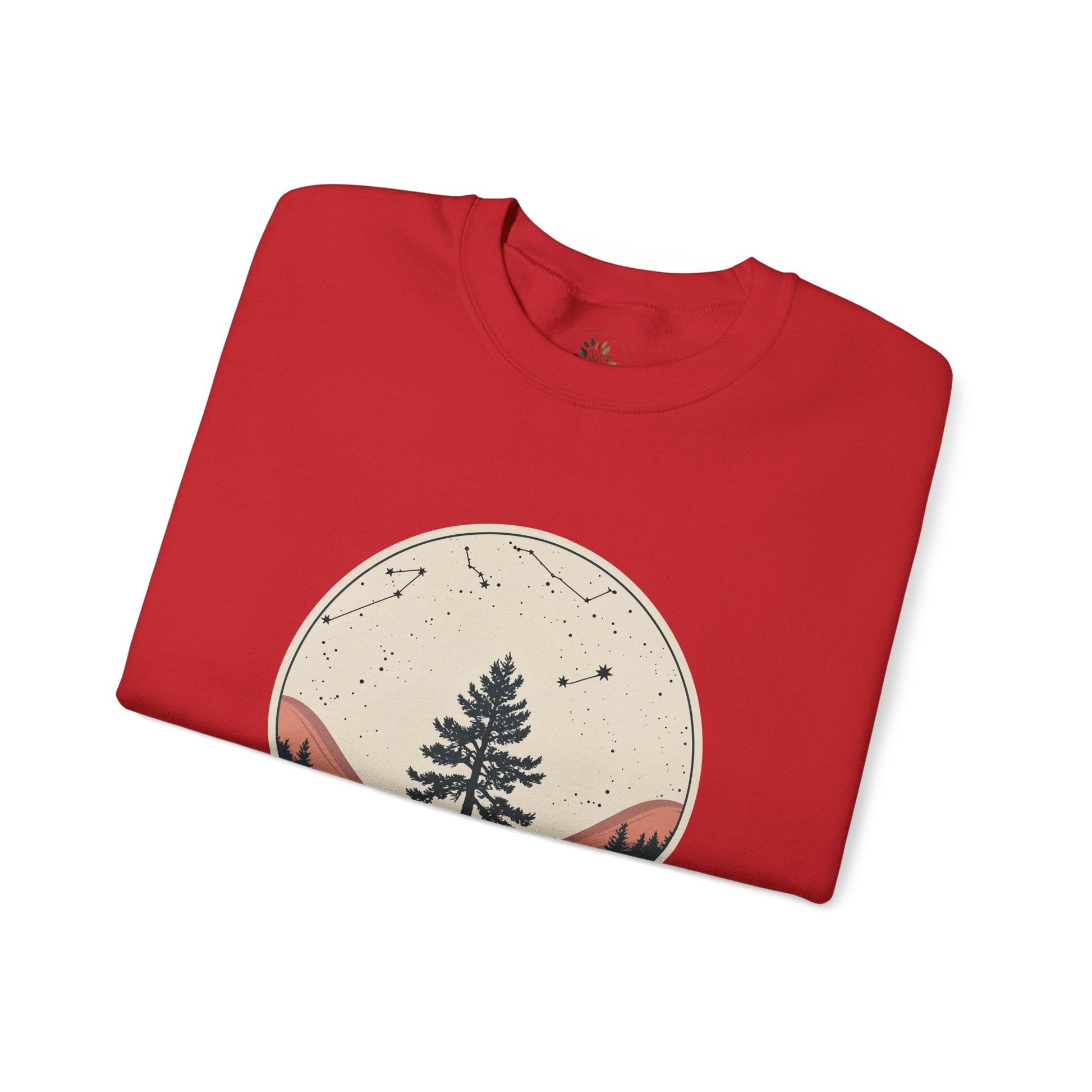 Red | Rooted in Stars Sweatshirt, folded view