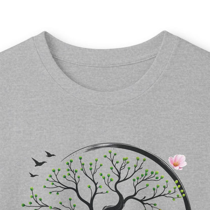 Sport Grey | Unfolding Grace Long Sleeve Tee, folded view