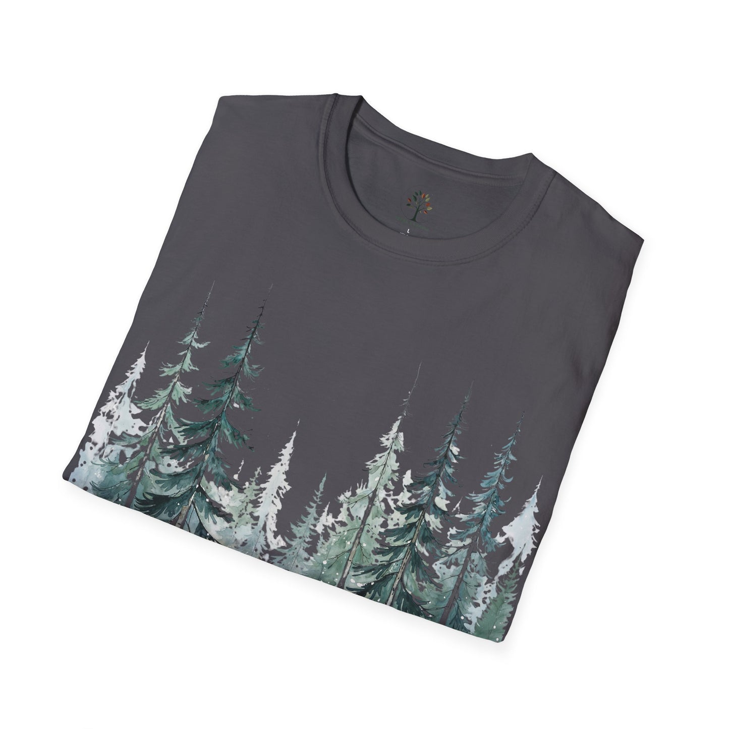 Charcoal | Snowfall Forest, folded view