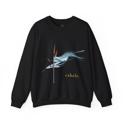 Black | Exhale Sweatshirt, front view