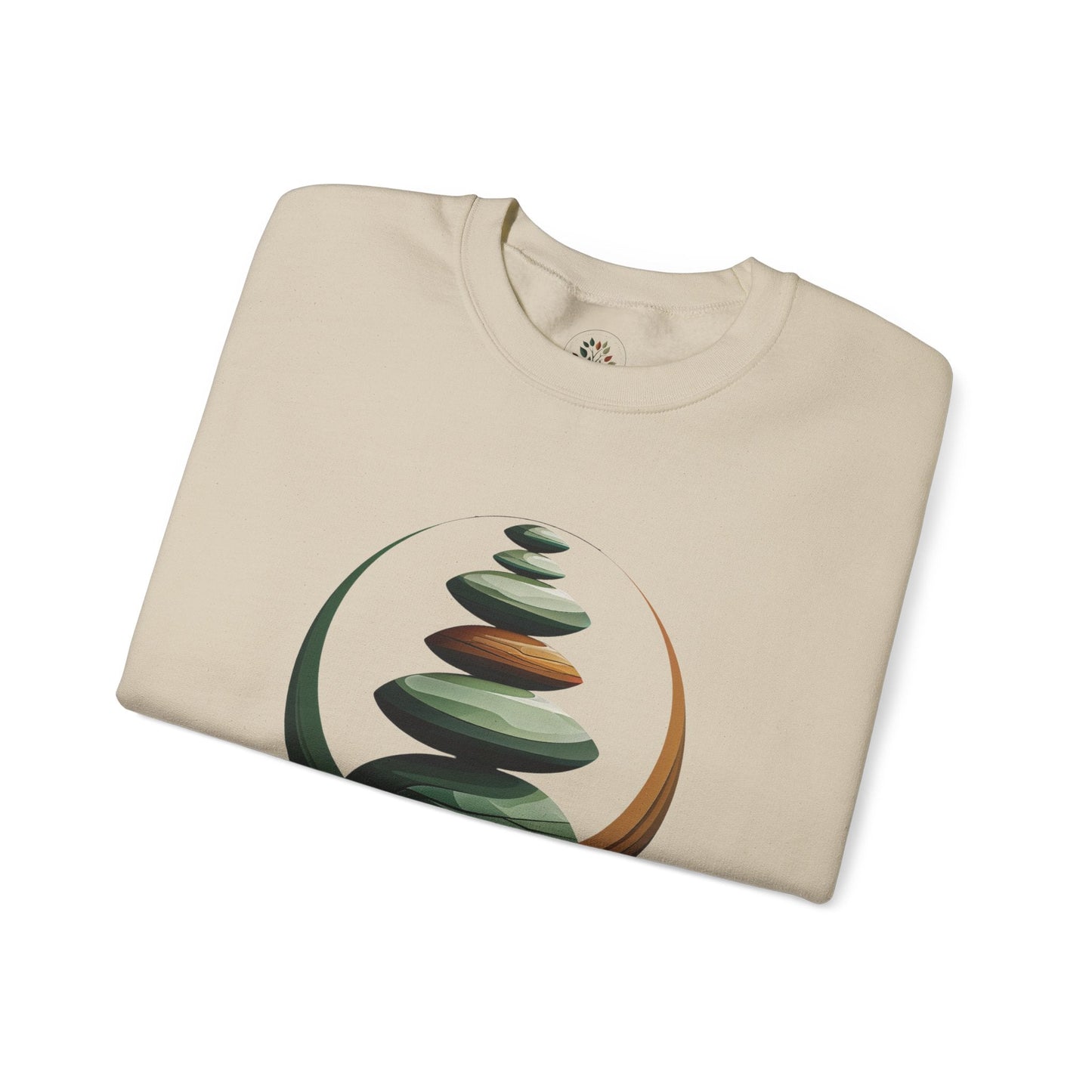 Sand | Balance in Stillness Sweatshirt, folded view