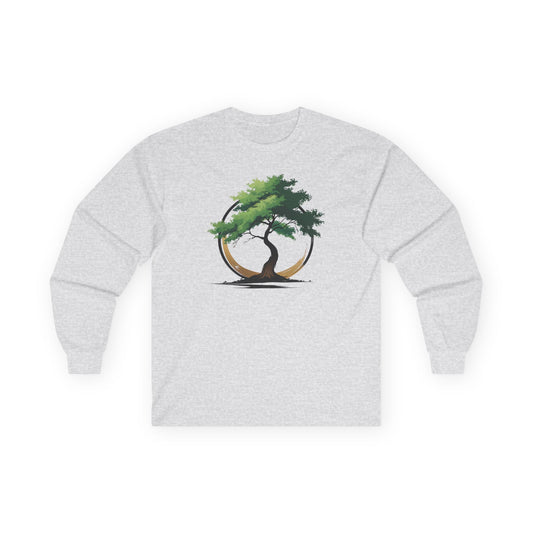 Ash | The Zen Tree Long Sleeve Tee, front view