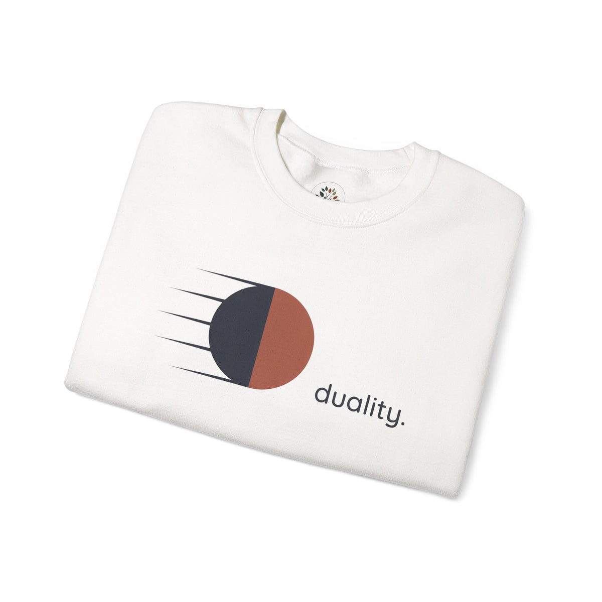 White | Duality Sweatshirt, folded view