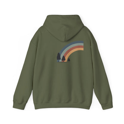 Military Green | Horizon Arch Hoodie, back design view