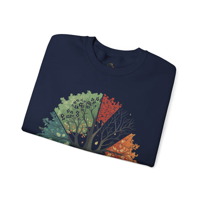 Navy | Life in Cycles Sweatshirt, folded view