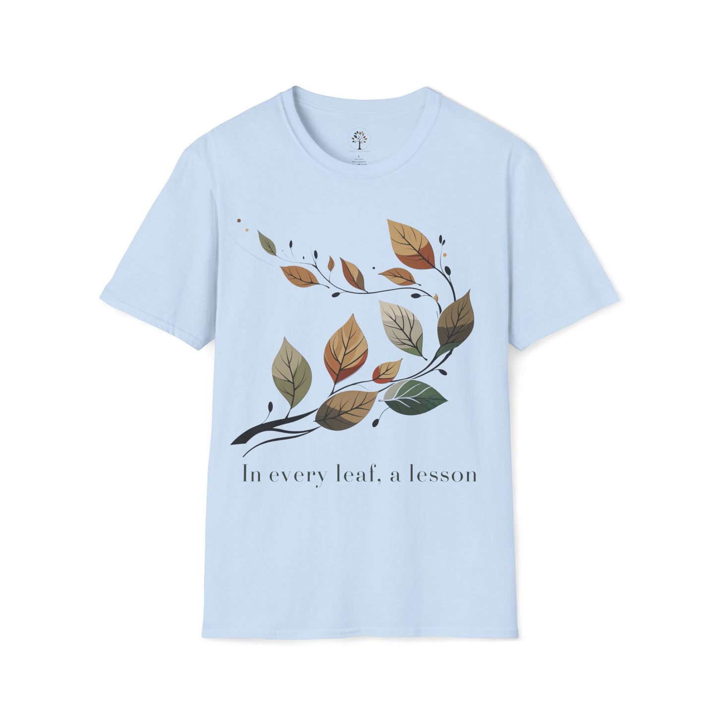 Light Blue | In every leaf, a lesson, front view