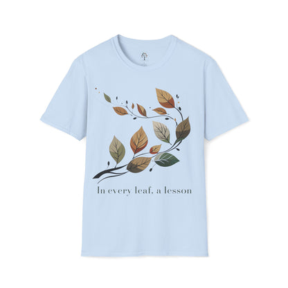Light Blue | In every leaf, a lesson, front view