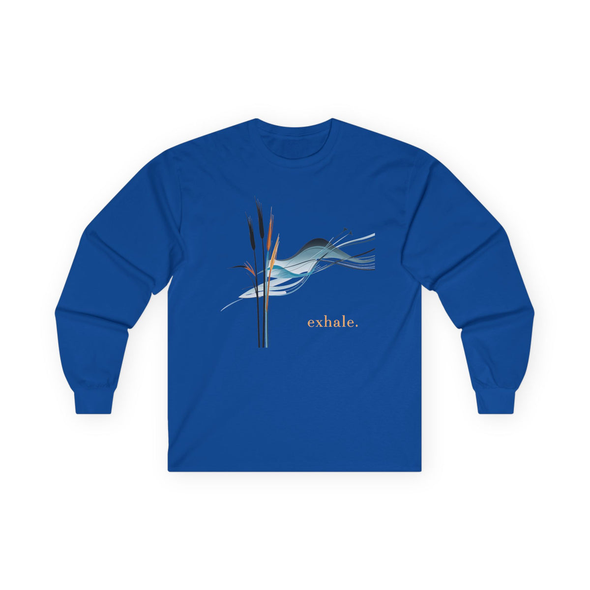 Royal | Exhale Long Sleeve Tee, front view