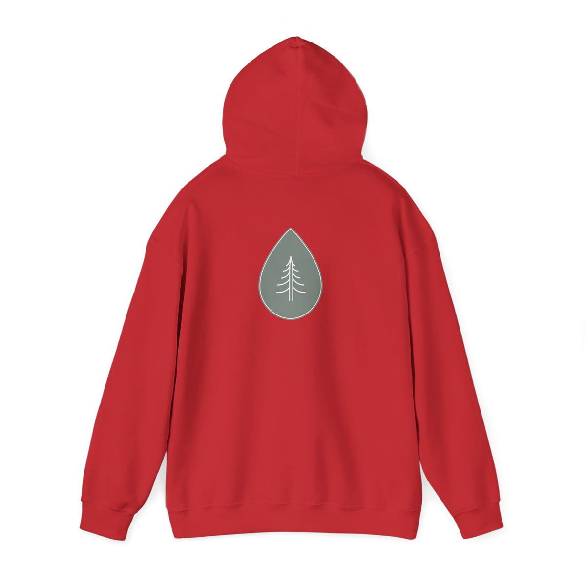 Red | Calm Drop Hoodie, back view 2