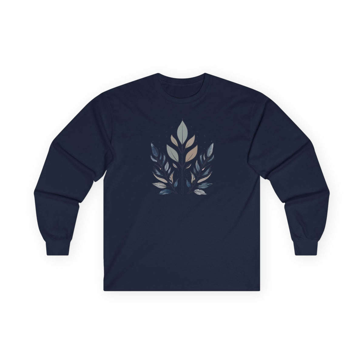 Navy | Flourish Long Sleeve Tee, front view