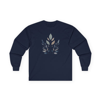 Navy | Flourish Long Sleeve Tee, front view