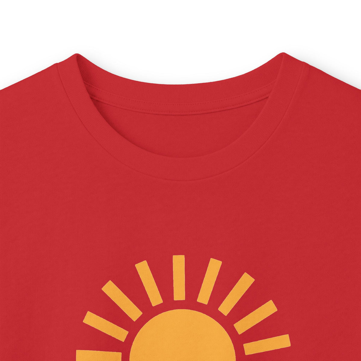 Red | Solstice Long Sleeve Tee, folded view