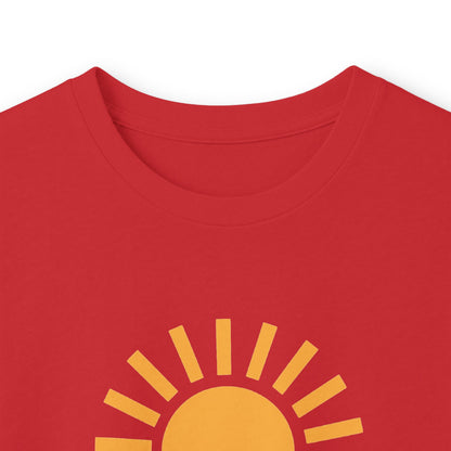 Red | Solstice Long Sleeve Tee, folded view