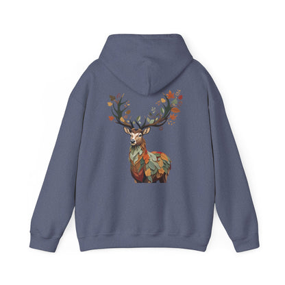 Heather Navy | Nature`s Guardian Hoodie, back design view