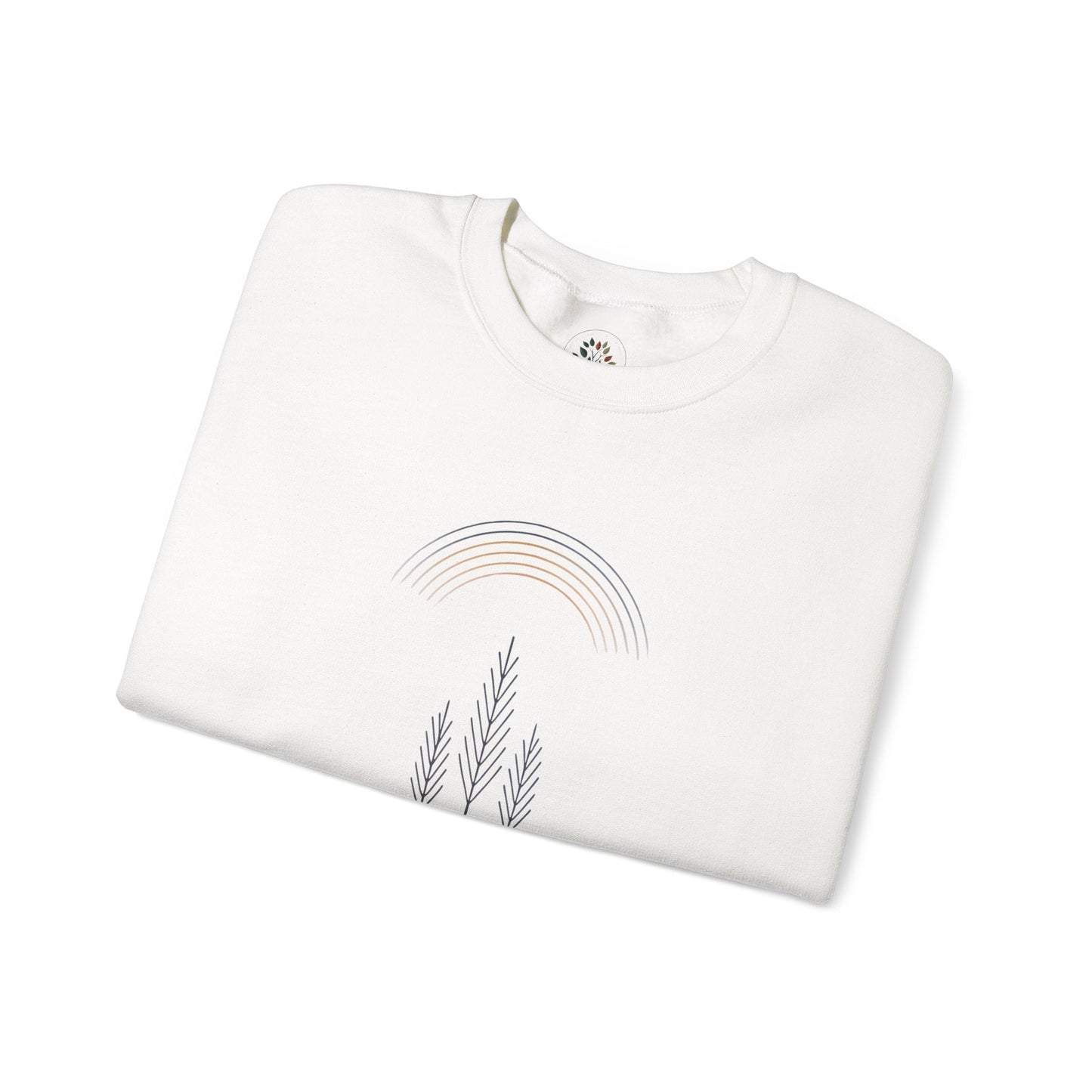 White | Quiet Arc Sweatshirt, folded view