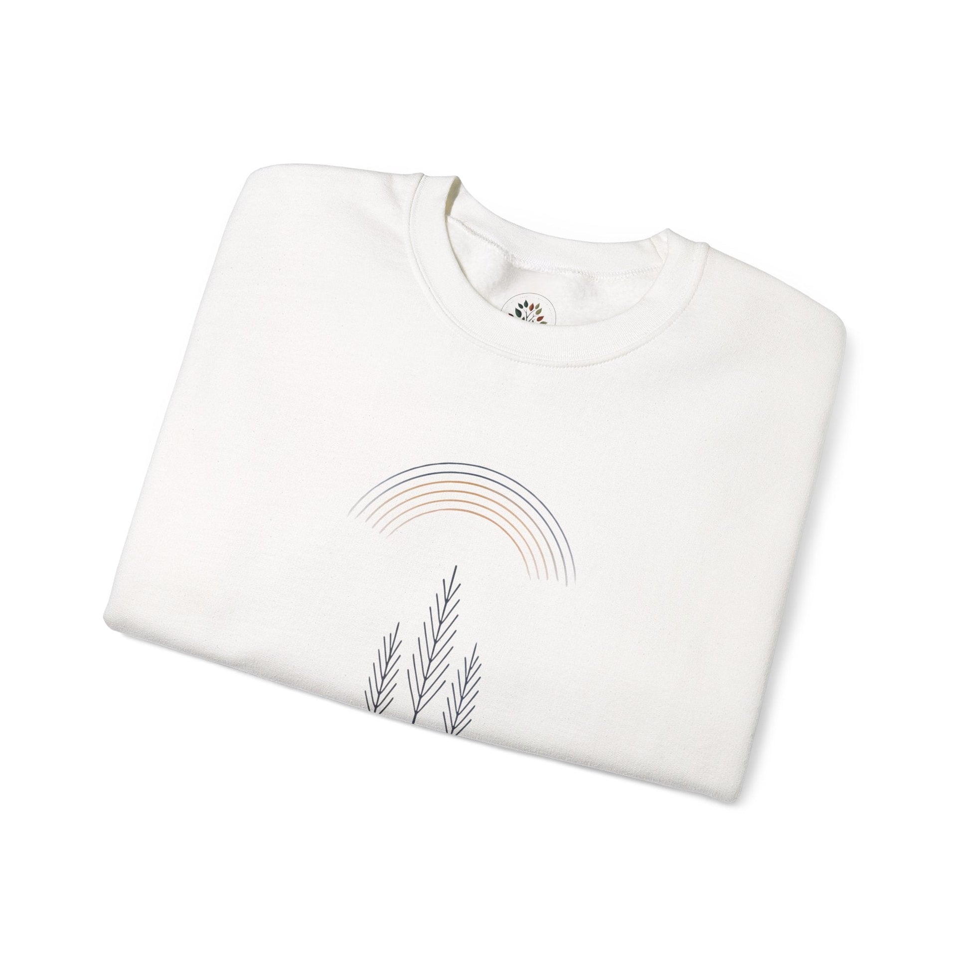 White | Quiet Arc Sweatshirt, folded view