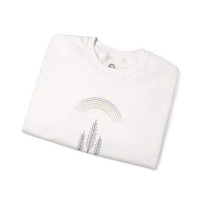 White | Quiet Arc Sweatshirt, folded view