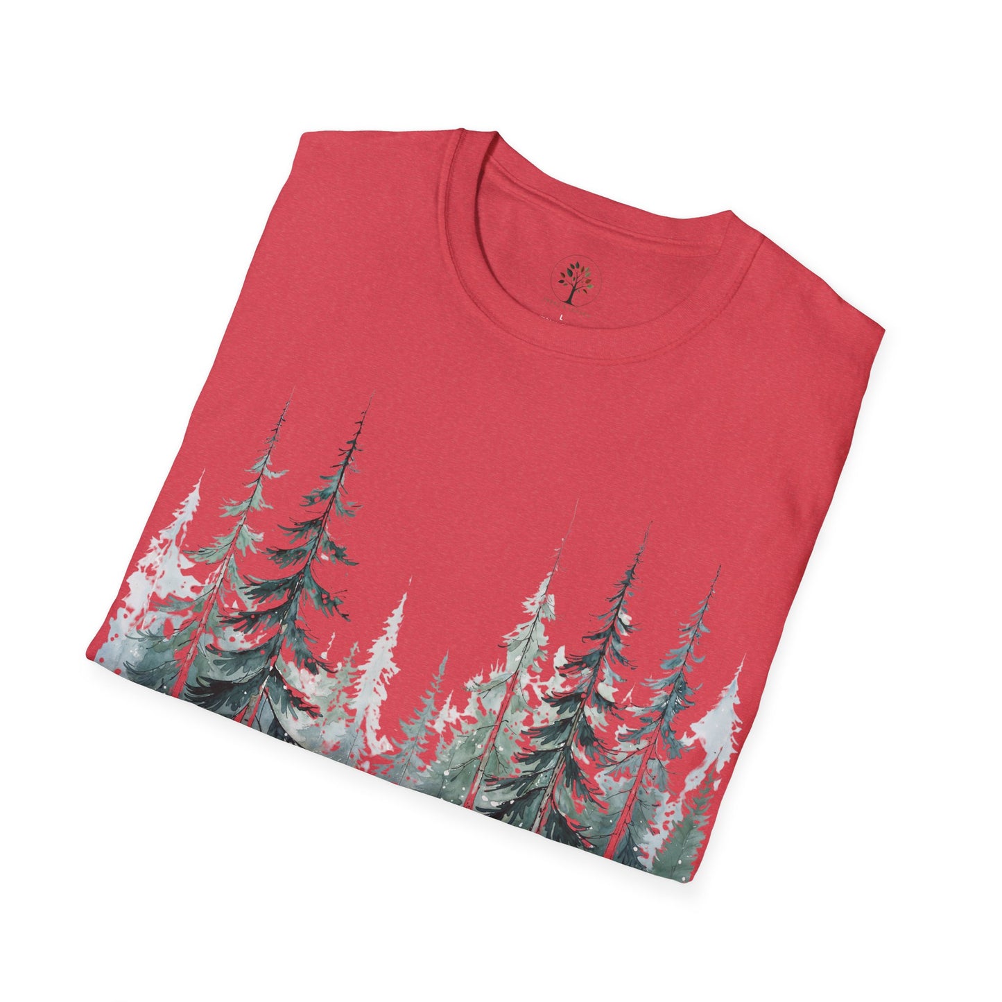 Heather Red | Snowfall Forest, folded view