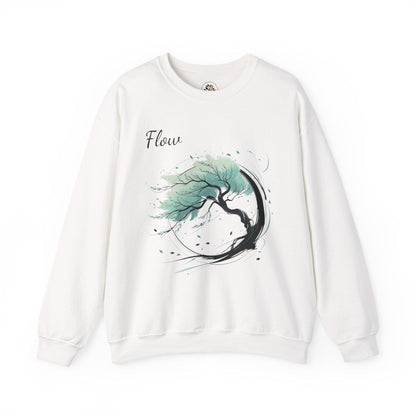 White | Flow Sweatshirt, front view