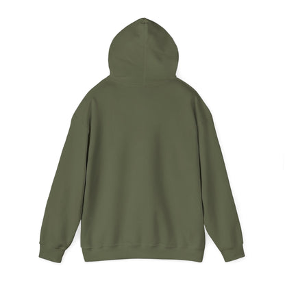 Military Green | Small front logo Hoodie, back view 2