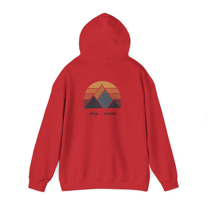 Red | Rise +Roam Hoodie, back view 2