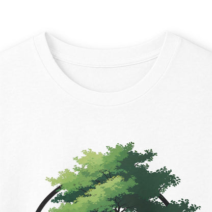White | The Zen Tree Long Sleeve Tee, folded view